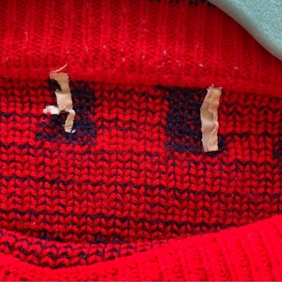 Vintage 80s 90s Geometric Crewneck Sweater Knit Size XL - Picture 5 of 7